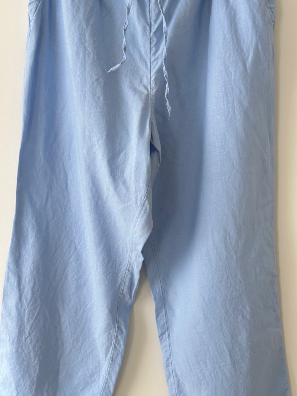 Charter Club 100% Linen Blue Wide Leg Pants - Picture 3 of 16